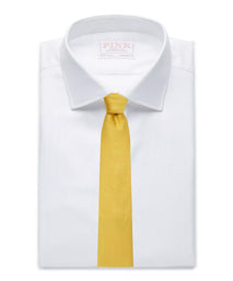 Yellow Italian Silk Twill Tie