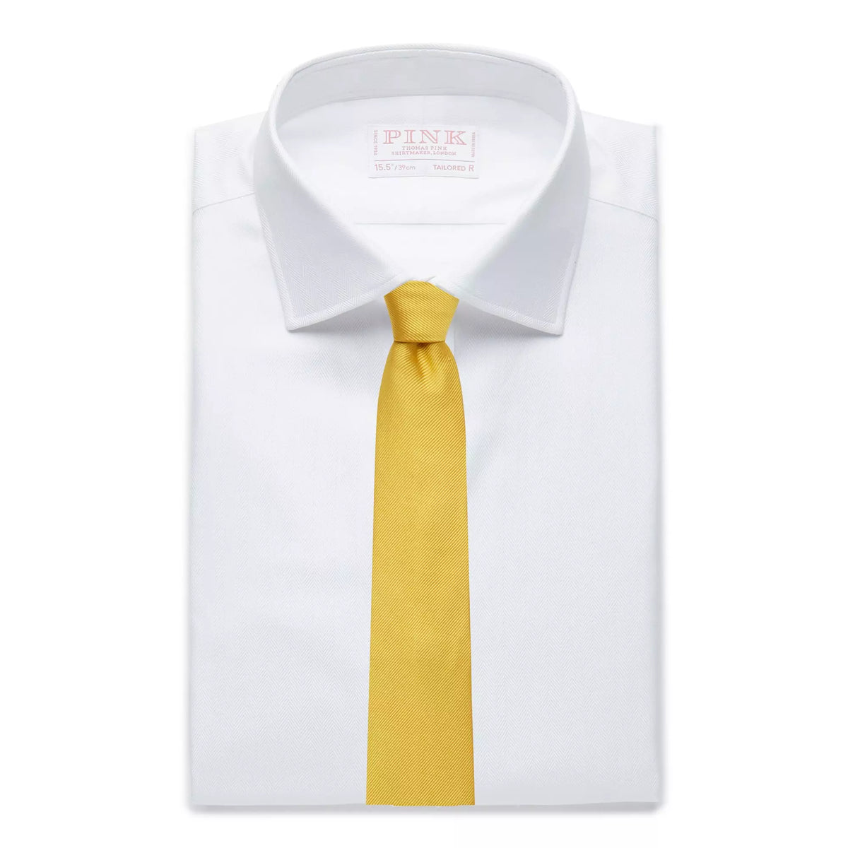 Yellow Italian Silk Twill Tie