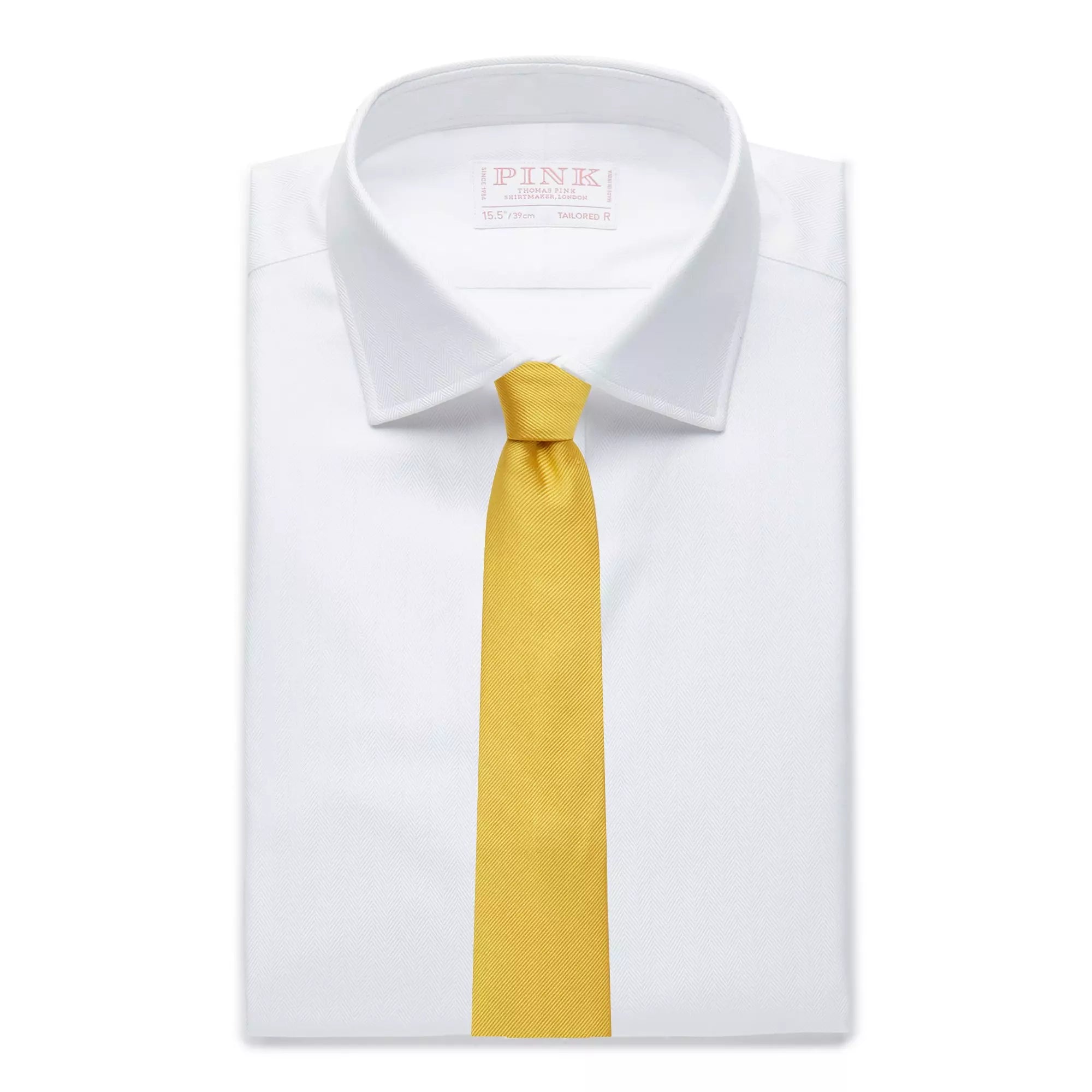 Yellow Italian Silk Twill Tie