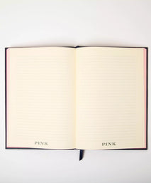 Navy Blue A5 Leather Bound Notebook