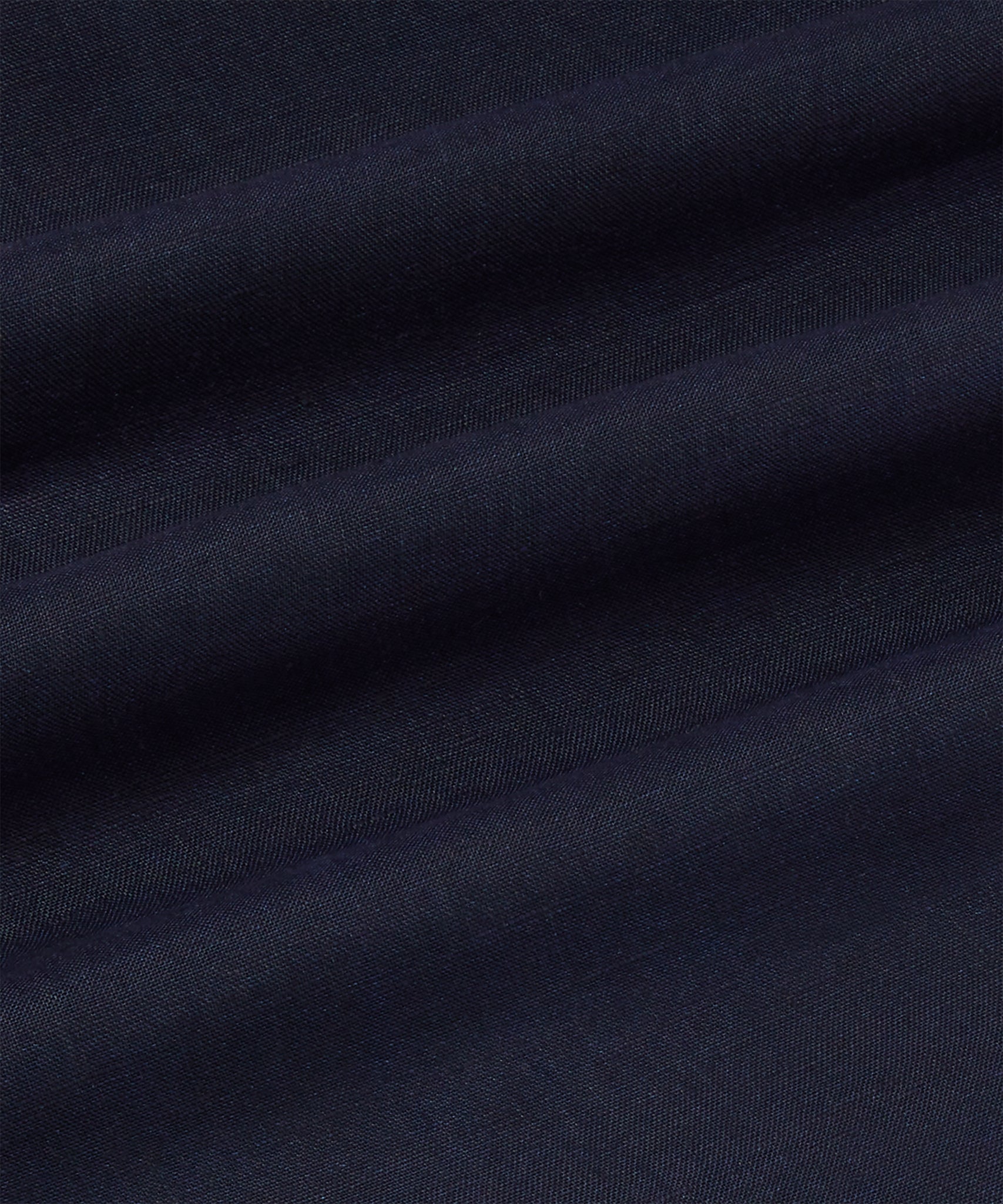 Navy Tailored Fit Essential Linen Button Down Smart Casual Shirt